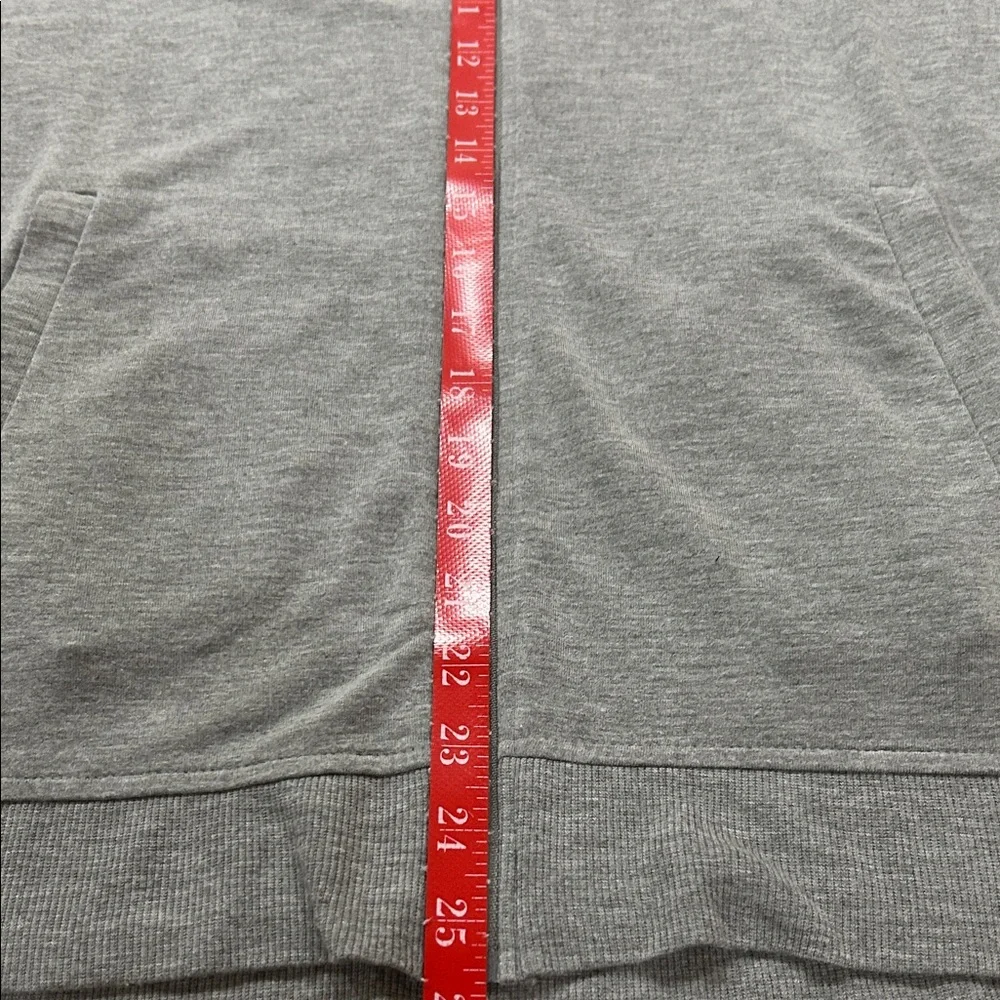 Gray Zip-Up Hoodie with Drawstring Lightweight Jacket - Picture 11 of 14